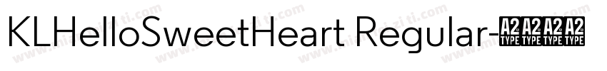 KLHelloSweetHeart Regular字体转换